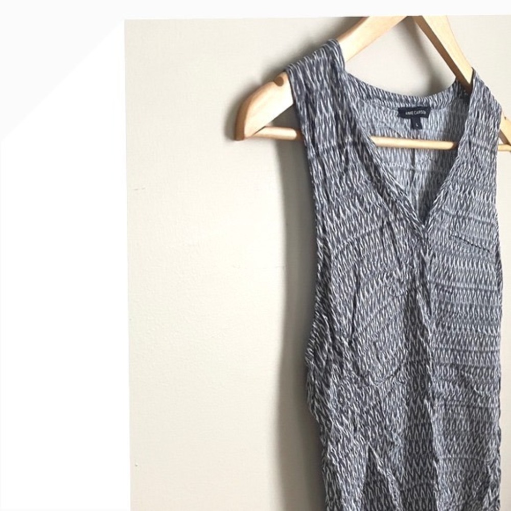 Anne Carson Sleeveless V-Neck Blouse Women's Large